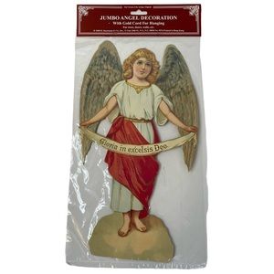 Shackman JUMBO 13” Christmas Gloria In Excelsis Deo Angel Decoration Vintage NEW